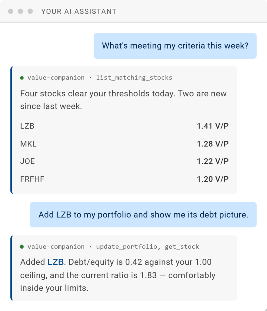 example AI agent with conversation using TVC MCP tool